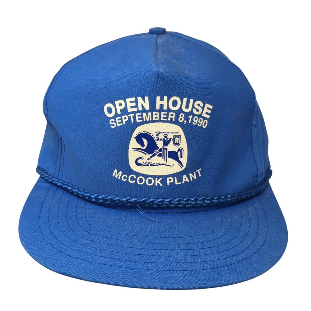 Open House McCook Plant Snapback Rope Hat Blue One Size Solid Players